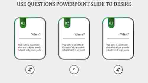 questions powerpoint slide-Green